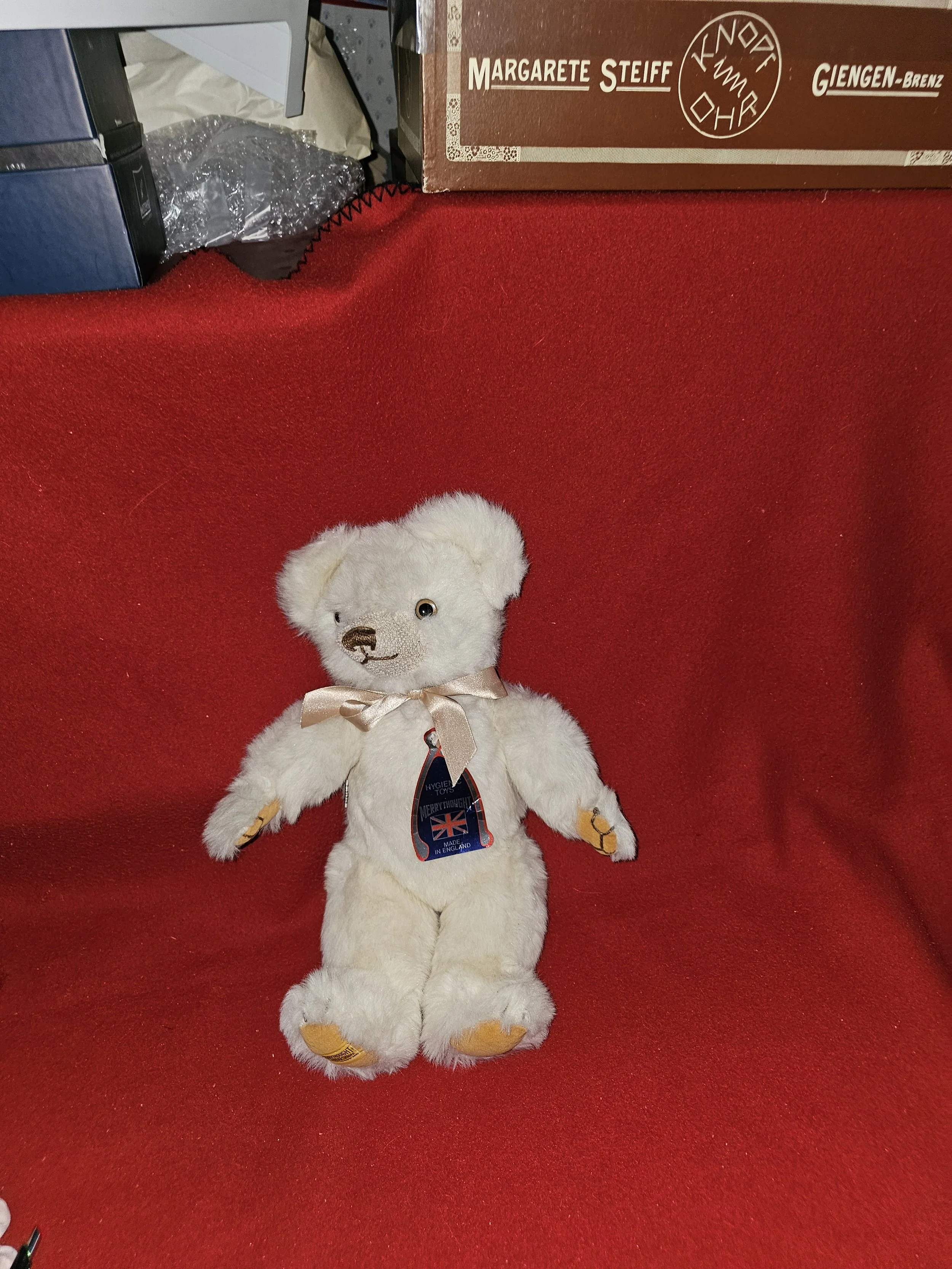 MerryThought Limited White Mohair Bear — ohmybearsdolls.com